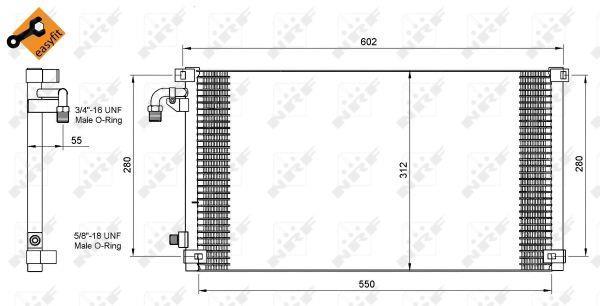 Condensador, aire acondicionado NRF B.V. ref. 35103