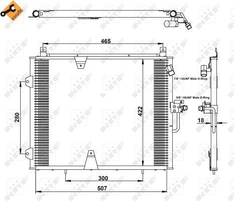 Condensador de climatização NRF B.V. ref. 35129