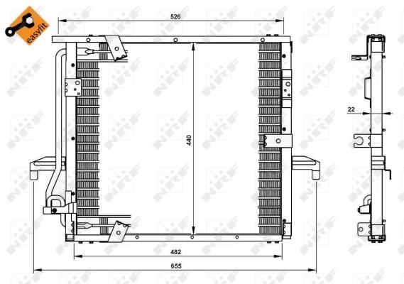 Condensador, aire acondicionado NRF B.V. ref. 35133