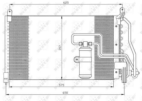 Condensador, aire acondicionado NRF B.V. ref. 35134