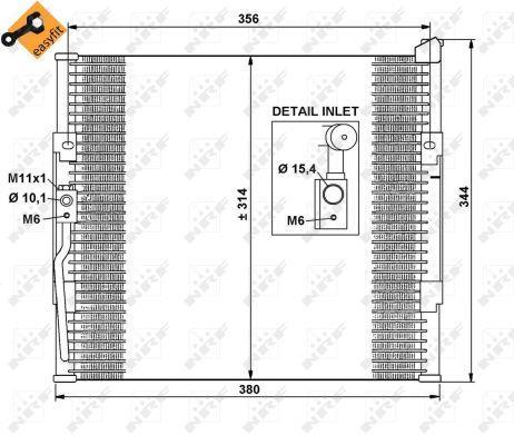 Condensador, aire acondicionado NRF B.V. ref. 35146