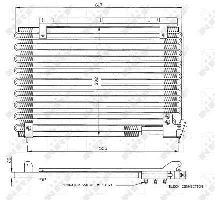 Condenseur, climatisation (Radiateur de climatisation) NRF B.V. ref. 35191