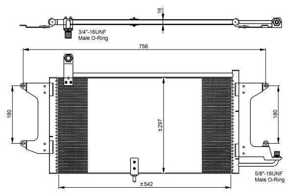 Condensador, aire acondicionado NRF B.V. ref. 35204