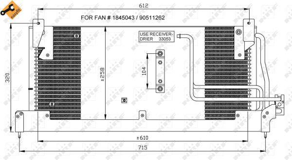 Condensador, aire acondicionado NRF B.V. ref. 35218