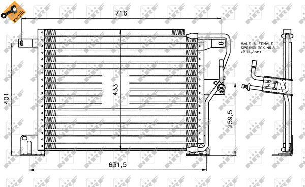Condensador de climatização NRF B.V. ref. 35221