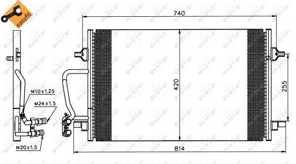 Condensador, aire acondicionado NRF B.V. ref. 35226