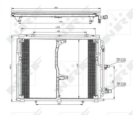 Condenseur, climatisation (Radiateur de climatisation) NRF B.V. 35229