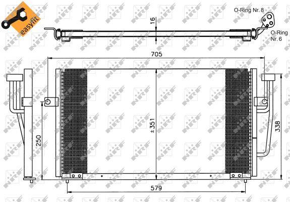 Condensador, aire acondicionado NRF B.V. ref. 35234