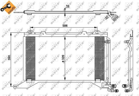 Condensador, aire acondicionado NRF B.V. ref. 35245