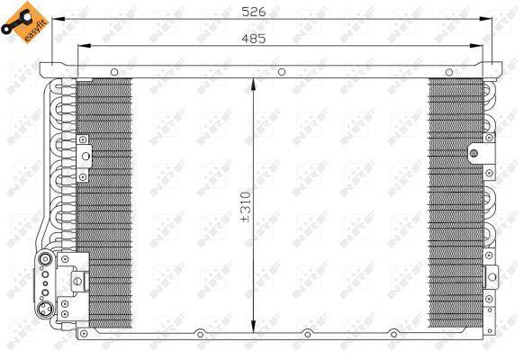 Condensador de climatização NRF B.V. ref. 35246