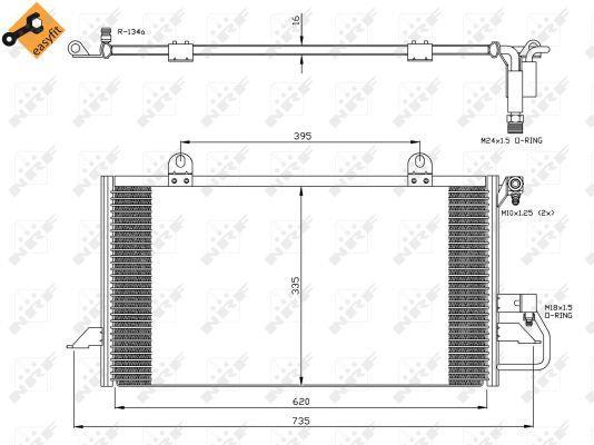 Condensador de climatização NRF B.V. ref. 35248