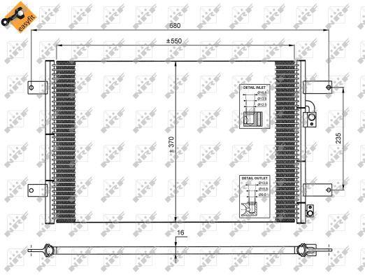 Condensador, aire acondicionado NRF B.V. ref. 35249