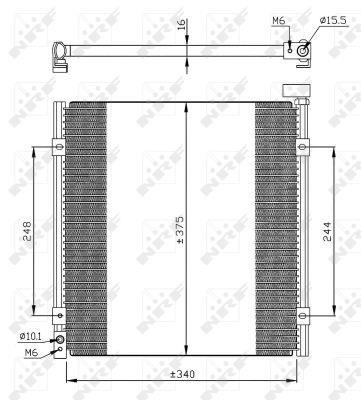 Condenseur, climatisation (Radiateur de climatisation) NRF B.V. 35264