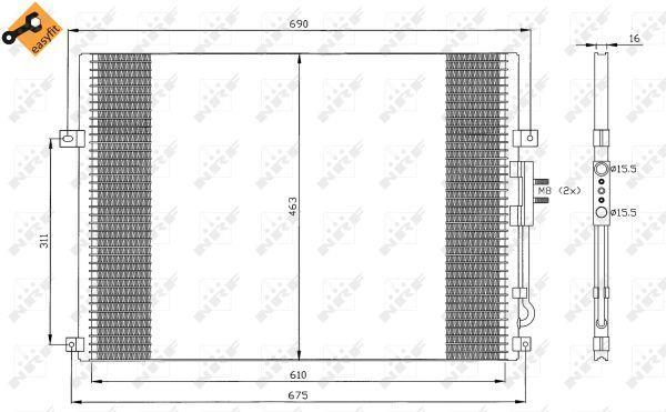 Condensador de climatização NRF B.V. ref. 35275