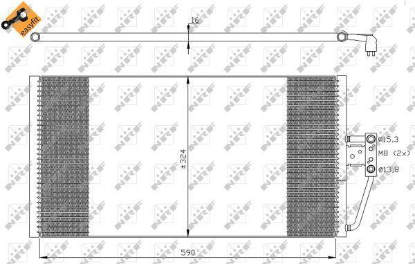 Condensador, aire acondicionado NRF B.V. ref. 35295