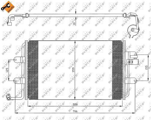 Condensador, aire acondicionado NRF B.V. ref. 35300