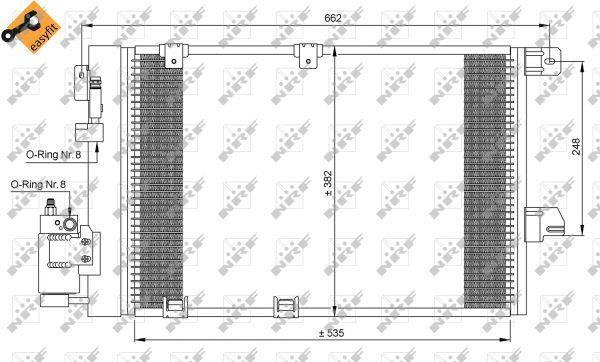 Condensador, aire acondicionado NRF B.V. ref. 35301