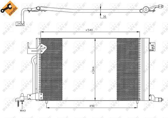 Condensador, aire acondicionado NRF B.V. ref. 35304