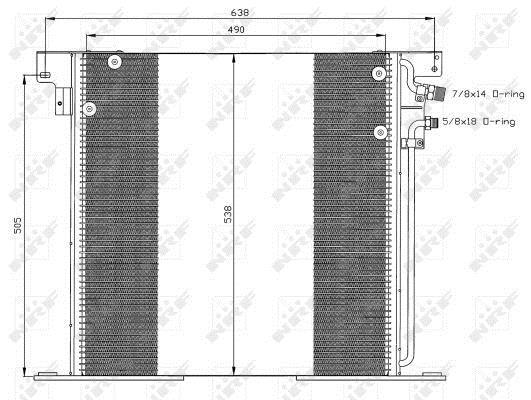 Condensador de climatização NRF B.V. ref. 35305