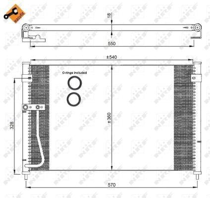 Condensador, aire acondicionado NRF B.V. ref. 35306