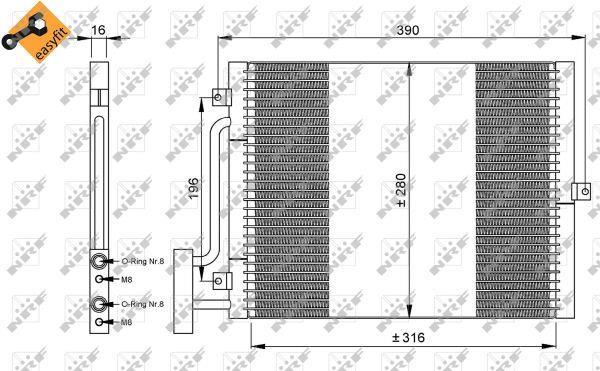 Condensador, aire acondicionado NRF B.V. ref. 35307