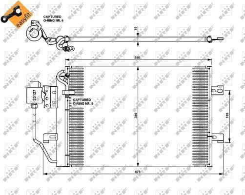 Condensador de climatização NRF B.V. ref. 35309