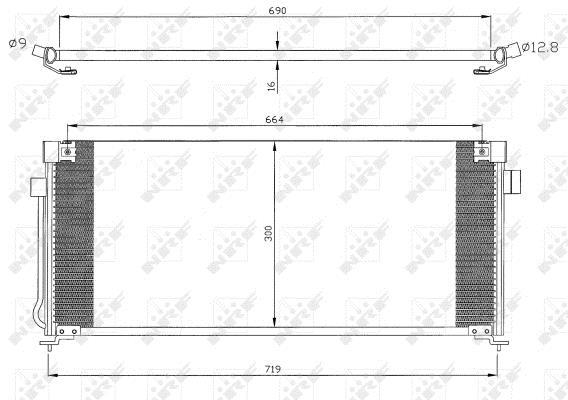 Condensador, aire acondicionado NRF B.V. ref. 35324