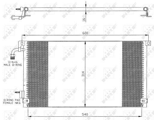 Condensador, aire acondicionado NRF B.V. ref. 35328
