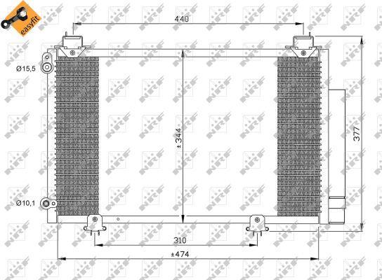 Condensador, aire acondicionado NRF B.V. ref. 35333