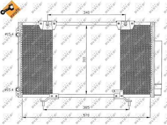 Condensador, aire acondicionado NRF B.V. ref. 35337