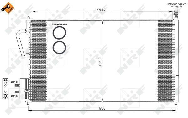 Condensador, aire acondicionado NRF B.V. ref. 35345