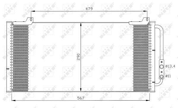 Condenseur, climatisation (Radiateur de climatisation) NRF B.V. ref. 35346