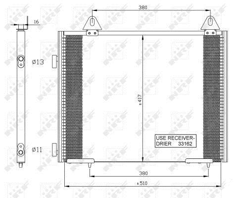 Condensador, aire acondicionado NRF B.V. ref. 35351