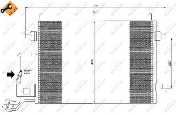 Condensador, aire acondicionado NRF B.V. ref. 35359