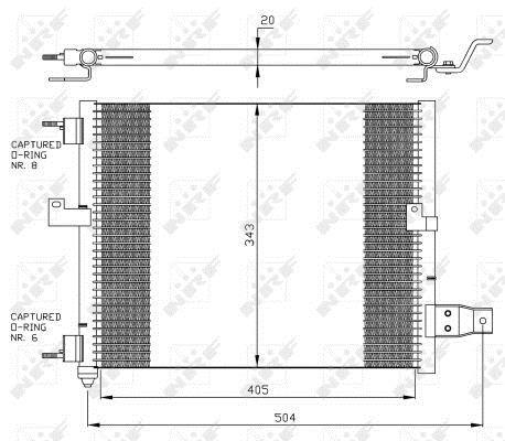 Condensador, aire acondicionado NRF B.V. ref. 35360