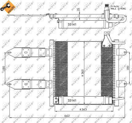 Condensador de climatização NRF B.V. ref. 35367
