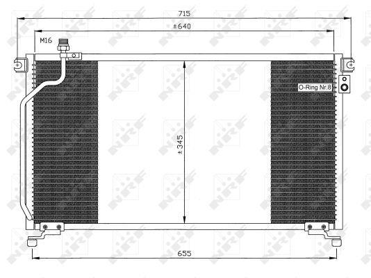 Condensador, aire acondicionado NRF B.V. ref. 35374