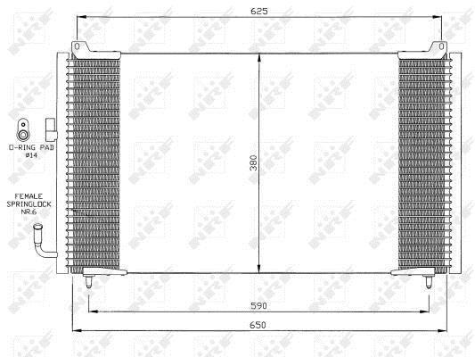 Condensador, aire acondicionado NRF B.V. ref. 35378