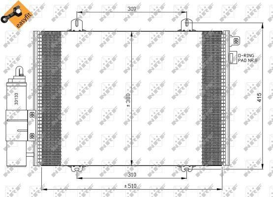 Condensador de climatização NRF B.V. ref. 35379