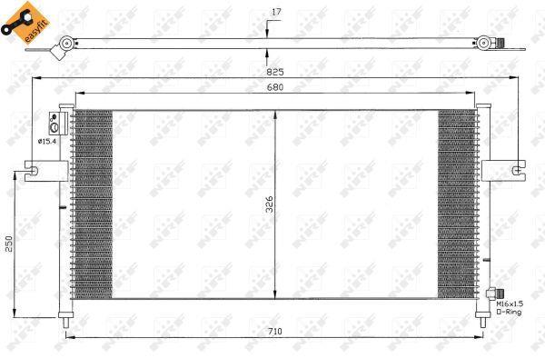 Condensador de climatização NRF B.V. ref. 35380