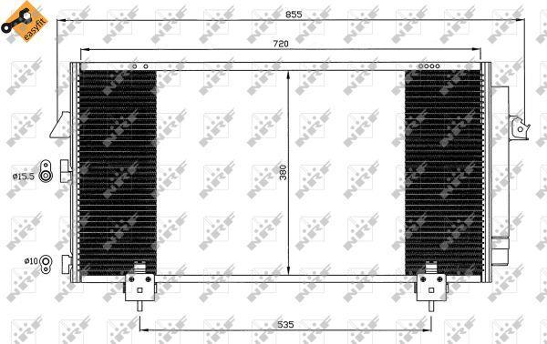 Condensador, aire acondicionado NRF B.V. ref. 35381