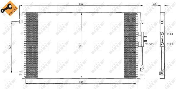 Condensador de climatização NRF B.V. ref. 35383