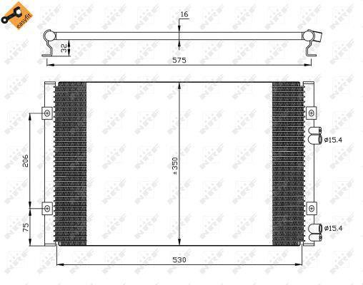 Condensador, aire acondicionado NRF B.V. ref. 35384