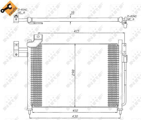 Condensador de climatização NRF B.V. ref. 35388