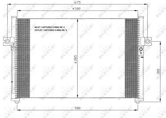 Condensador, aire acondicionado NRF B.V. ref. 35389