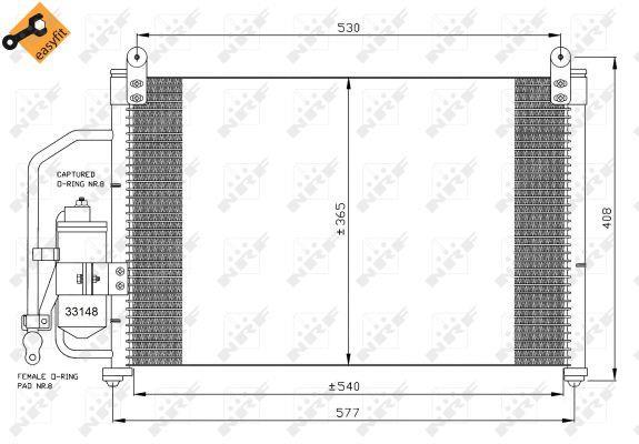 Condensador de climatização NRF B.V. ref. 35393