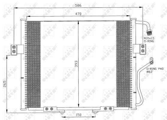 Condensador de climatização NRF B.V. ref. 35399