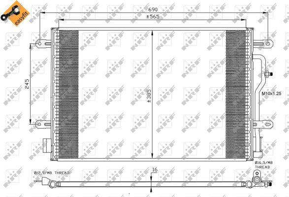 Condensador, aire acondicionado NRF B.V. ref. 35404