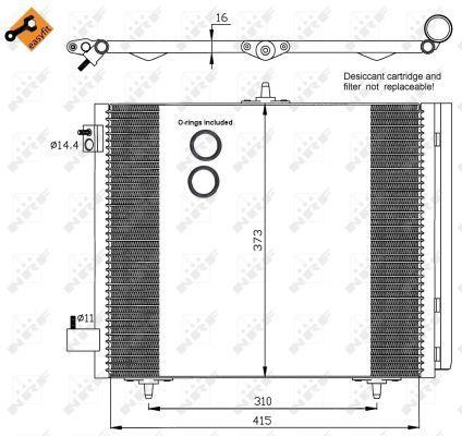 Condensador de climatização NRF B.V. ref. 35405