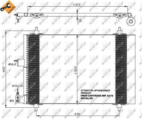 Condensador, aire acondicionado NRF B.V. ref. 35414